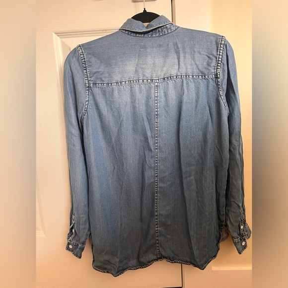 Calvin Klein Denim Button-Up Shirt, Size Extra Small - Picture 6 of 8